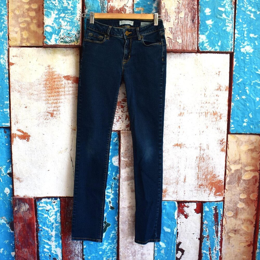 Women's Bullhead Denim Skinny Jeans Belted SIZE 3 Regular Dark Wash